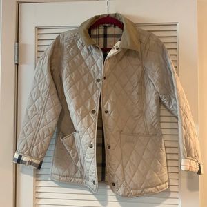 Barbour Annandale Tartan Cream/Beige Coat Size 6